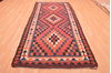 Kilim Red Runner Hand Knotted 49 X 106  Area Rug 100-76533 Thumb 1