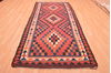 Kilim Red Runner Hand Knotted 49 X 106 Area Rug 100-76533 Thumb 1