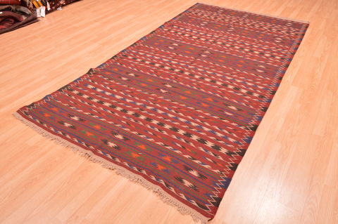 Kilim Brown Runner Hand Knotted 411 X 96 Area Rug 100-76534 Image 2