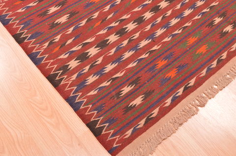 Kilim Brown Runner Hand Knotted 411 X 96 Area Rug 100-76534 Image 4