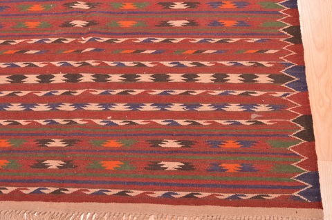 Kilim Brown Runner Hand Knotted 411 X 96 Area Rug 100-76534 Image 5