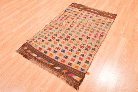 Kilim Beige Hand Knotted 30 X 410 Area Rug 100-76536 Image 2