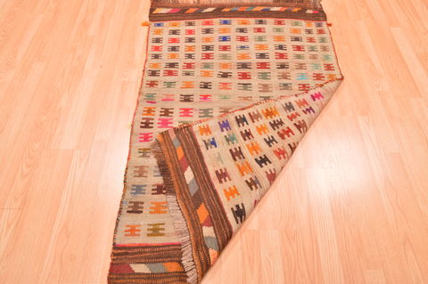 Kilim Beige Hand Knotted 30 X 410 Area Rug 100-76536 Image 7
