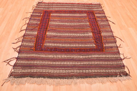 Kilim Red Hand Knotted 42 X 411 Area Rug 100-76538 Image 4