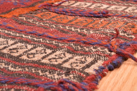 Kilim Red Hand Knotted 42 X 411 Area Rug 100-76538 Image 6