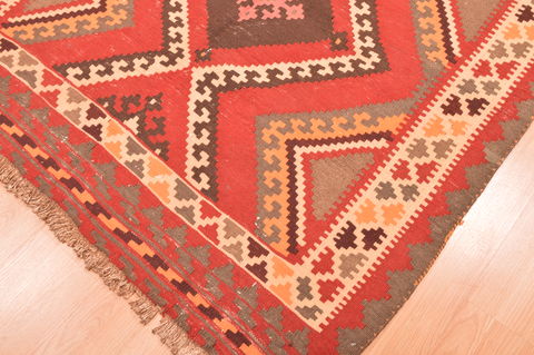 Kilim Orange Runner Hand Knotted 49 X 96 Area Rug 100-76541 Image 4