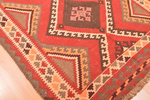 Kilim Orange Runner Hand Knotted 49 X 96 Area Rug 100-76541 Image 5