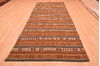 Kilim Brown Runner Flat Woven 410 X 120  Area Rug 100-76549 Thumb 1