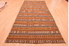 Kilim Brown Runner Flat Woven 410 X 120  Area Rug 100-76549 Thumb 4