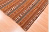 Kilim Brown Runner Flat Woven 410 X 120  Area Rug 100-76549 Thumb 5