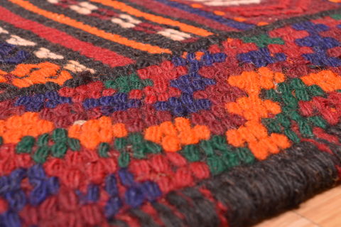 Kilim Red Runner Hand Knotted 50 X 100 Area Rug 100-76551 Image 1