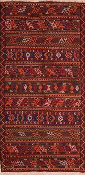 Kilim Red Runner Hand Knotted 5'0" X 10'0"  Area Rug 100-76551