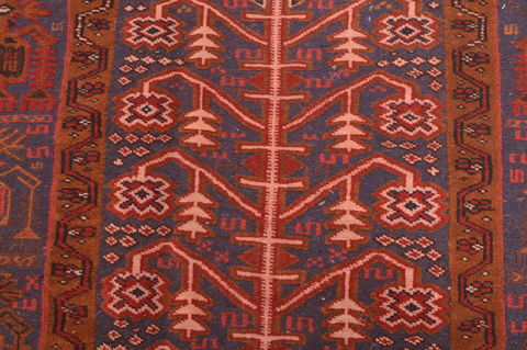 Kilim Brown Hand Knotted 46 X 86 Area Rug 100-76552 Image 3