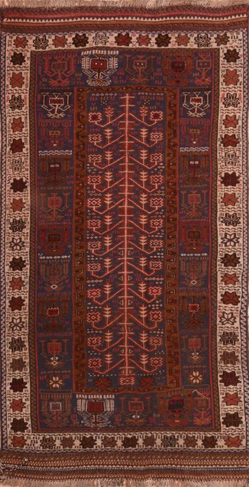 Kilim Brown Hand Knotted 46 X 86 Area Rug 100-76552 Image 0
