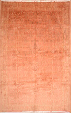 Persian Qashqai Orange Rectangle 10x14 ft Wool Carpet 76553