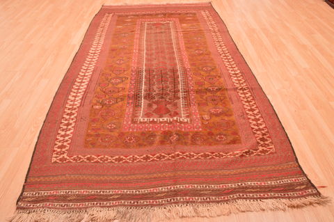 Kilim Beige Runner Hand Knotted 51 X 97 Area Rug 100-76556 Image 3