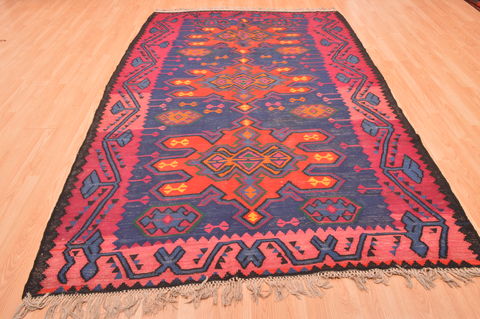 Kilim Red Hand Knotted 63 X 98 Area Rug 100-76558 Image 2