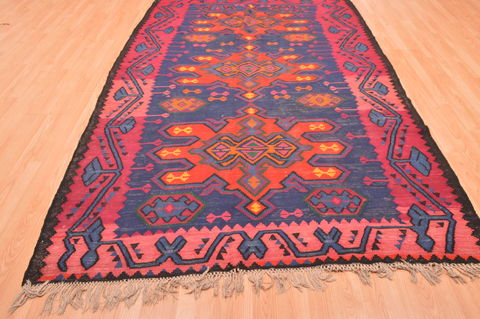 Kilim Red Hand Knotted 63 X 98 Area Rug 100-76558 Image 3