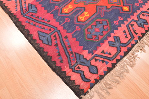 Kilim Red Hand Knotted 63 X 98 Area Rug 100-76558 Image 4