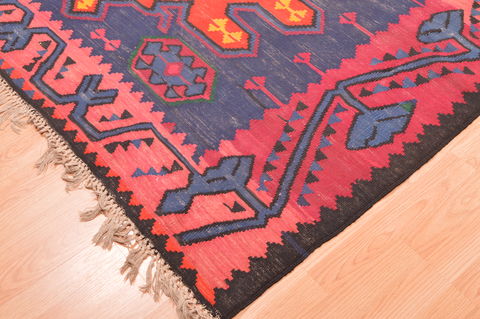 Kilim Red Hand Knotted 63 X 98 Area Rug 100-76558 Image 7