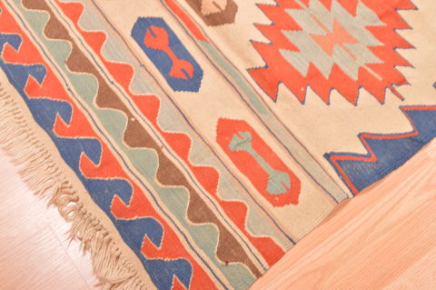 Kilim Beige Hand Knotted 37 X 56 Area Rug 100-76559 Image 7