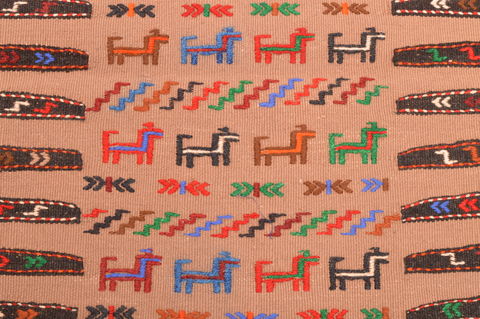 Kilim Red Square Hand Knotted 38 X 46 Area Rug 100-76560 Image 7