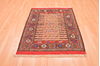 Kilim Red Square Hand Knotted 38 X 46  Area Rug 100-76560 Thumb 1