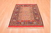 Kilim Red Square Hand Knotted 38 X 46 Area Rug 100-76560 Thumb 1