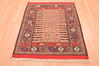 Kilim Red Square Hand Knotted 38 X 46 Area Rug 100-76560 Thumb 3