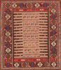 Kilim Red Square Hand Knotted 38 X 46 Area Rug 100-76560 Thumb 0