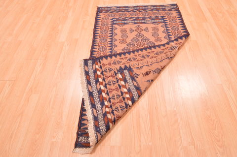 Kilim Brown Hand Knotted 31 X 57 Area Rug 100-76561 Image 2