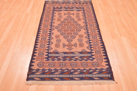 Kilim Brown Hand Knotted 31 X 57 Area Rug 100-76561 Image 3