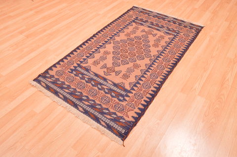Kilim Brown Hand Knotted 31 X 57 Area Rug 100-76561 Image 4