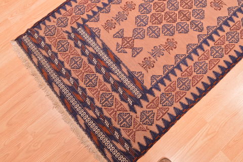 Kilim Brown Hand Knotted 31 X 57 Area Rug 100-76561 Image 8