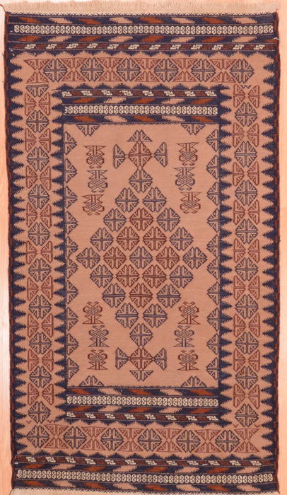 Kilim Brown Hand Knotted 31 X 57 Area Rug 100-76561 Image 0
