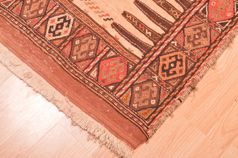 Kilim Beige Hand Knotted 28 X 58 Area Rug 100-76563 Image 2