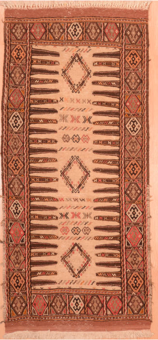 Kilim Beige Hand Knotted 28 X 58 Area Rug 100-76563 Image 0