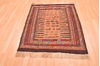 Kilim Red Square Hand Knotted 33 X 33  Area Rug 100-76564 Thumb 1