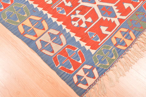 Kilim Blue Hand Knotted 37 X 53 Area Rug 100-76566 Image 8