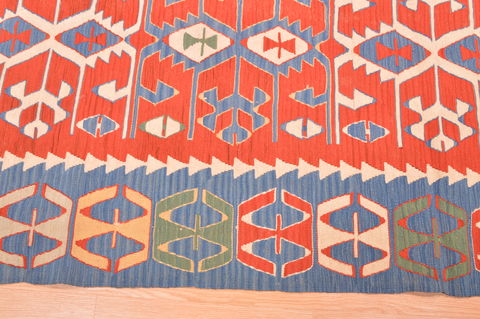 Kilim Blue Hand Knotted 37 X 53 Area Rug 100-76566 Image 9