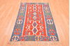 Kilim Blue Hand Knotted 37 X 53 Area Rug 100-76566 Thumb 4