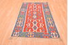 Kilim Blue Hand Knotted 37 X 53 Area Rug 100-76566 Thumb 6