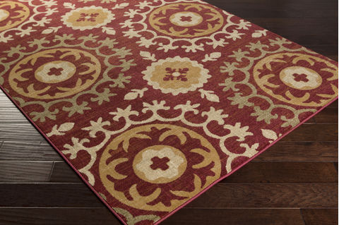 Surya Arabesque Red 53 X 73 Area Rug ABS3030-5373 800-76627 Image 1