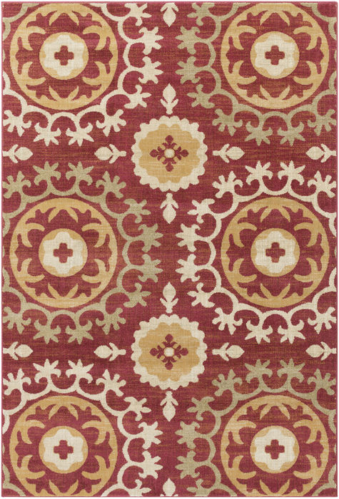 Surya Arabesque Red 53 X 73 Area Rug ABS3030-5373 800-76627 Image 0
