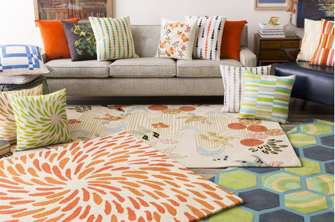 Surya Flying Colors White 80 X 100 Area Rug EGF1005-810 800-79119 Image 3