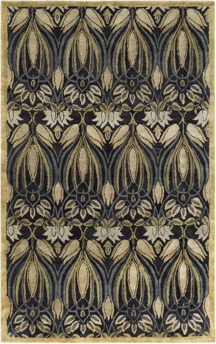 Surya Fitzgerald Black 80 X 100 Area Rug FGD1004-810 800-79390 Image 0