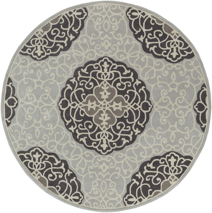 Surya Cosmopolitan Black Round 80 X 80 Area Rug COS9291-8RD 800-81116 Image 0