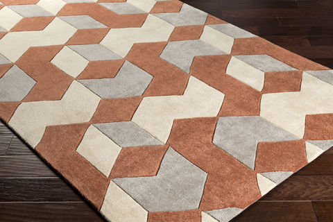 Surya Cosmopolitan Orange Round 80 X 80 Area Rug COS9299-8RD 800-81142 Image 1