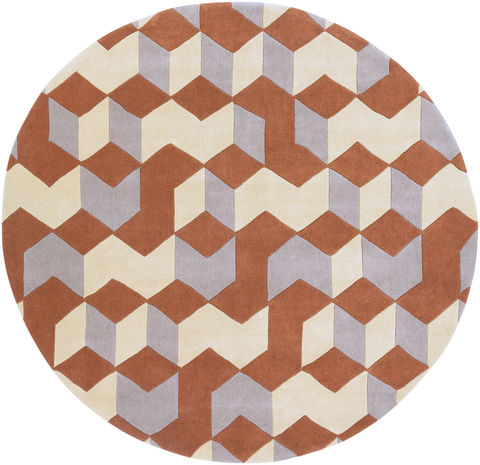Surya Cosmopolitan Orange Round 80 X 80 Area Rug COS9299-8RD 800-81142 Image 0
