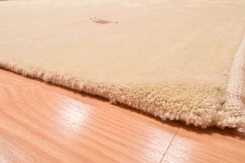 Gabbeh Green Hand Knotted 100 X 134 Area Rug 100-81702 Image 12